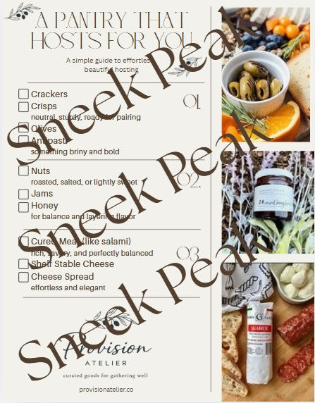 A Pantry That Hosts for You, A Guide to Effortless, Beautiful Hosting-- Digital Download